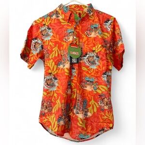 NWT RSVLTS Universal Studios SpongeBob Luau Button-Up Sz XS $65 MSRP